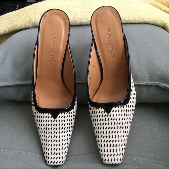 Shoes - Sesto Meucci Size 10M Black/White Heels